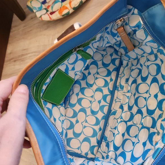 Vintage Coach Hampton Handbag Tote Bag Purse - Picture 8 of 9